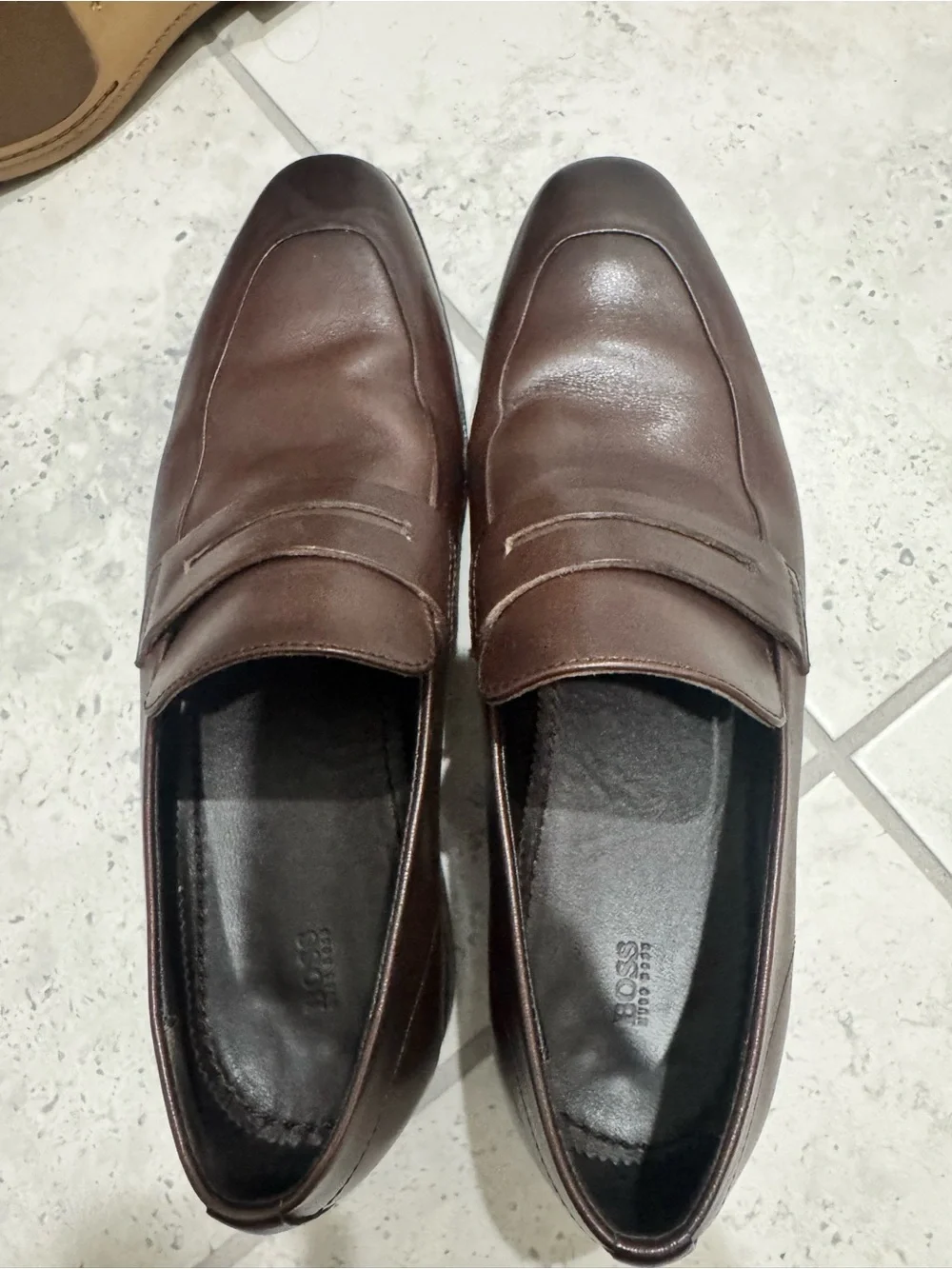 Men's Brown Leather Loafers 4 pairs